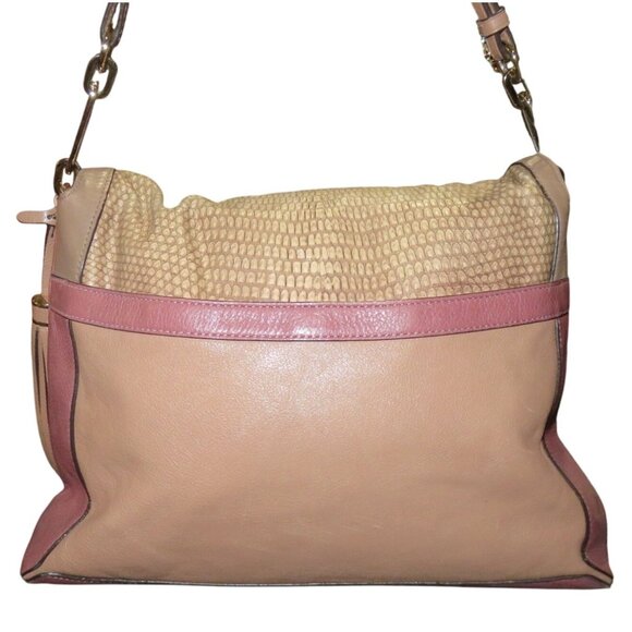 COACH 2013 Madison Pinnacle Pink Exotic Lizard Nubuck Leather Flap Legacy Bag - Picture 4 of 15